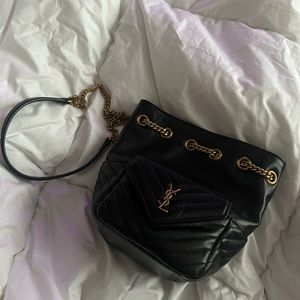 COPY - COPY - YSL JOE MINI BUCKET BAG IN QUILTED LAMBSKIN